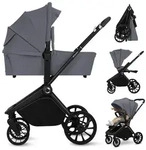 Lionelo Kombikinderwagen Mika Plus 2in1 bis 38 Monate (22kg), XXL-Verdeck mit...