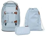 Satch, Schulrucksack-Set PACK Nordic Ice Blue 3-teilig, ab 5. Klasse - Blau
