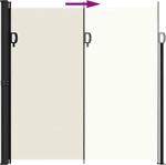 vidaXL Seitenmarkise Ausziehbar Creme 200x500 cm - Creme