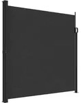vidaXL Seitenmarkise Ausziehbar Schwarz 200x300 cm - Schwarz