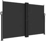 vidaXL Seitenmarkise Ausziehbar Schwarz 160x600 cm
