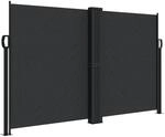 vidaXL Seitenmarkise Ausziehbar Schwarz 140x600 cm