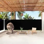 vidaXL Seitenmarkise Ausziehbar Schwarz 180x1000 cm - Schwarz