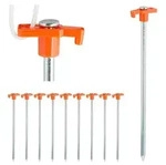 Relaxdays Felsbodenhering 10er Set, Erdanker f&uuml;r harte B&ouml;den, 25 cm, Bodenanker,