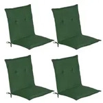 Beautissu 4er Set Niedriglehner Auflage Loft NL, 100x50x6cm, Dunkelgr&uuml;n - Gr&uuml;n