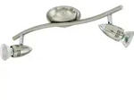 MAGNUM-LED Spot - L33 x B10,5 cm - nickel-matt, chrom - 2X2,8W inkl. - IP20 - Silber