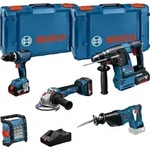 Combo Kit 18V-Set mit 5 Werkzeugen: GSB + GBH + GWS + GSA + GLI + 3 x Akku
