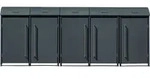 Westmann Metall M&uuml;lltonnenbox Moderna 5 5x240 L Anthrazit 83x350x135 cm - Grau
