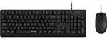 Rapoo NX1500, Kabelgebunden, USB, Scherenschalter, QWERTZ, Schwarz, Maus enthalten -
