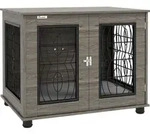 PawHut Hundebox f&uuml;r Zuhause, Hundehaus mit Kissen, Verschlie&szlig;bare Vordert&uuml;r...