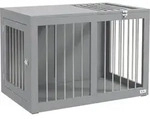 PawHut Hundek&auml;fig, Haustierk&auml;fig, Hundeh&uuml;tte, Hundebox Hundehaus, Grau - Grau