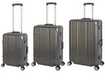 3er Reisekoffer Set - Hartschalen Polycarbonat Alu Koffer Trolley Reise Urlaub 