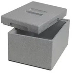 Climapor Styropor Thermobox mini 25,5 x 35 x 21 cm - 9,2 L - 1 Box - Grau