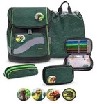 Belmil Smarty Plus Premium Schulranzen Set 5-teilig "Twist of Lime" - Gr&uuml;n