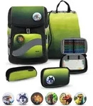 Belmil Smarty Plus Premium Schulranzen Set 5-teilig "Black Green" - Gr&uuml;n
