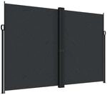 vidaXL Seitenmarkise Ausziehbar Schwarz 220x600 cm