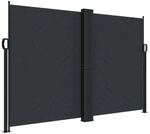 vidaXL Seitenmarkise Ausziehbar Schwarz 160x1000 cm