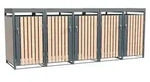 Westmann Metall M&uuml;lltonnenbox Planta 5x240 L M&uuml;lltonnenbox mit Pflanzdach