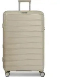 Franky London 4 Rollen Trolley L 74 cm mit Dehnfalte - Beige