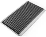 Fu&szlig;matte au&szlig;en alu mit B&uuml;rsten grau, Schmutzfangmatte 55 x 90 cm, Fu&szlig;matte
