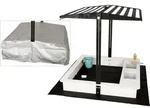 WONDERMAKE&reg; Design Sandkasten mit Matschk&uuml;che, Dach, Abdeckung OXFORD 420D,