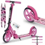 H&ouml;henverstellbarer Tretroller, Pedalbremsung, Tragkraft 100 kg, rosa - Rosa