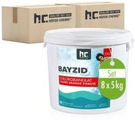 8x5 kg BAYZID&reg; Chlorgranulat f&uuml;r Pools mit Aktivchlor zur Poolwasser Desinfektion
