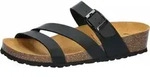 Pantolette Natur Glitzer Gr&ouml;&szlig;e 36 mit atmungsaktiver Leder-Innensohle und Schnallen