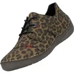 Rieker Damen Schn&uuml;rschuhe Braun/Leopard - Braun - 36