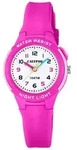 Calypso Kinderuhr analog Quarz mit Licht und Silikonband pink K6069/1 - Rosa