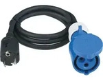 REV Caravan Adapter-Leitung 1,5 m, Schutzkontakt auf CEE 3-polig, schwarz - Schwarz