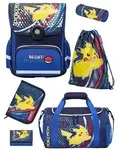 Pokemon Schulranzen Set 6-teilig Pikachu Schultasche 1. Klasse mit Sporttasche...