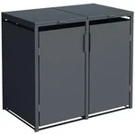 DEGAMO M&uuml;lltonnenbox klein 2er M&Uuml;NCHEN 115x62x102cm f&uuml;r Tonnen 120 Liter,...