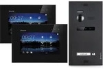 Video T&uuml;rsprechanlage f&uuml;r 1 Familienhaus, 2x Monitore, Balter EVO Schwarz