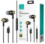 Usams Stereo-Kopfh&ouml;rer Ep-43 Metall Usb-C Schwarz/Schwarz Hsep4301