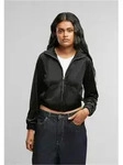 Damenjacke Urban Classics, Kurzmodell, Samt, Trainingsjacke, schwarz - XS. Jacke mit