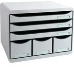 Exacompta Schubladenbox STOREBOX 6 offene Schubladen Office Lichtgrau 306740D - Grau