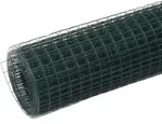 vidaXL Drahtzaun Stahl mit PVC-Beschichtung 10x0,5 m Gr&uuml;n - Gr&uuml;n