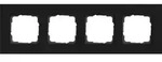 Gira Abdeckrahmen 4f Gira Esprit Alum.Schwarz m(lack.) 0214409