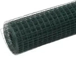 vidaXL Drahtzaun Stahl mit PVC-Beschichtung 25x0,5 m Gr&uuml;n - Gr&uuml;n