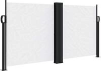 vidaXL Seitenmarkise Ausziehbar Wei&szlig; 120x600 cm