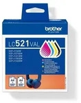 Brother LC521VAL, Schwarz, Cyan, Magenta, Gelb, 4 St&uuml;ck(e), 500 Seiten, 500 Seiten,