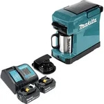 Makita DCM 501 SG2 Akku Kaffeemaschine 12 V max. / 18 V + 2x Akku 6,0 Ah +...