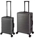 Travelhouse Oslo 2-teiliges Reisekoffer Set aus 100% Aluminium in Anthrazit