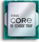 Intel&reg; Prozessor Core&trade; i5-12400F Tray, FCLGA1700; bis zu 4.40 GHz, 18 MB, 6C/12T