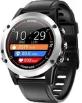 Atlanta Fitness Tracker mit schwarzem Silikonband - Schwarz