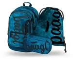 BAAGL Core Ocean Rucksack-Set 3tlg: Rucksack, Federm&auml;ppchen, Turnbeutel - Blau
