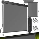 KESSER&reg; Senkrechtmarkise Au&szlig;enrollo Handkurbelmechanismus Balkonrollo Sonnen &