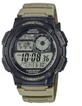 Casio Herren Armbanduhr AE-1000W-5AVEF digital schwarz-khaki - Gr&uuml;n