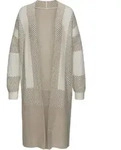 LASCANA Longstrickjacke creme-beige Gr&ouml;&szlig;e 36/38 - Creme/Beige - 36/38